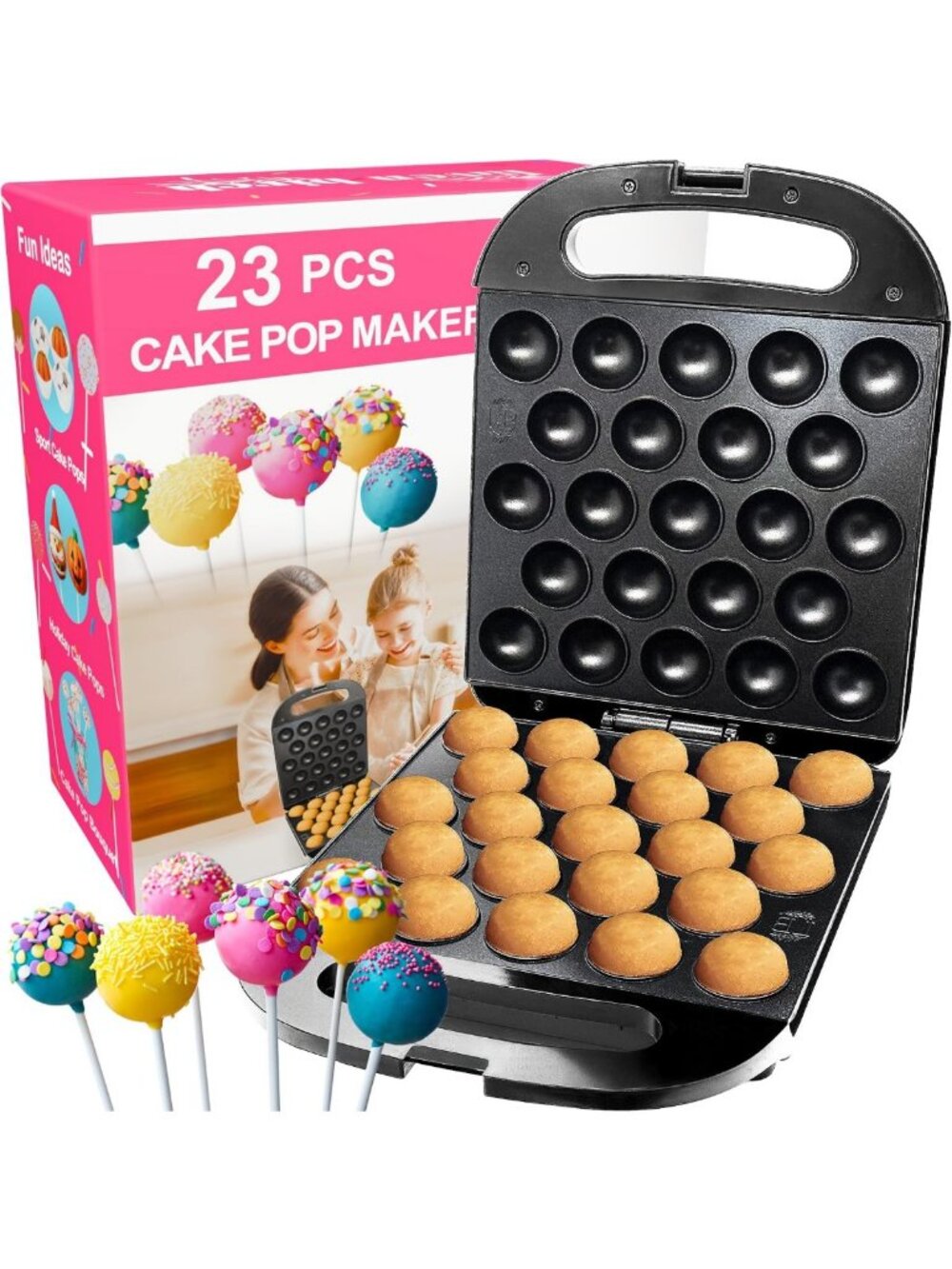 Electric Cake Pop Maker - Non-Stick, Fast Heating, Easy to Use for Parties
